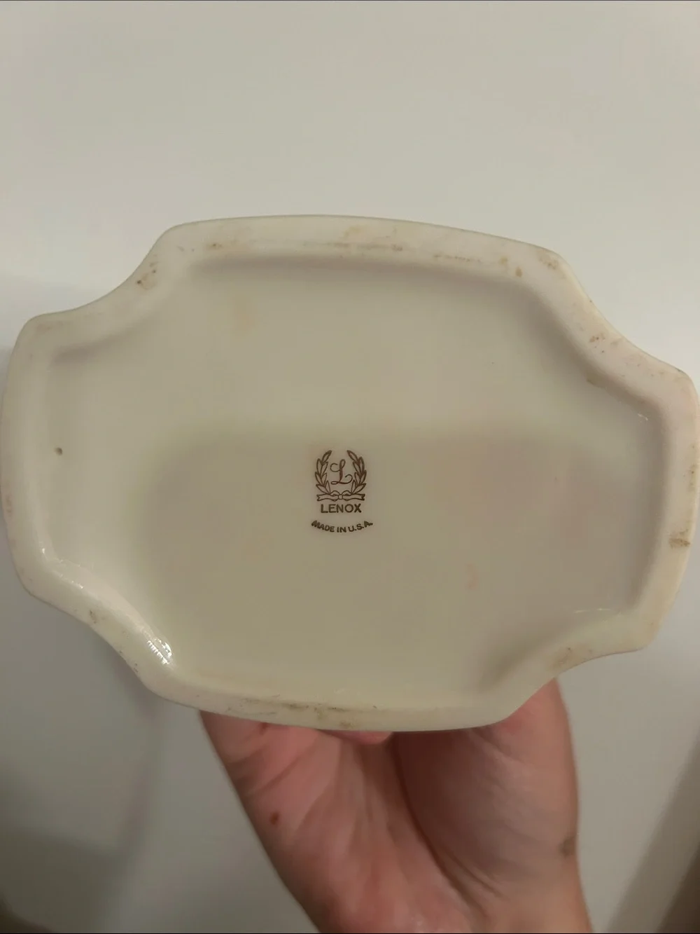 Vintage Lenox Porcelain Aquarius Collection Ivory Candlestick Single